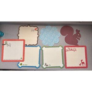 Friendly Forest Diecut Paper Pack Scrapbooking Cardstock 8pc Nature Scalloped